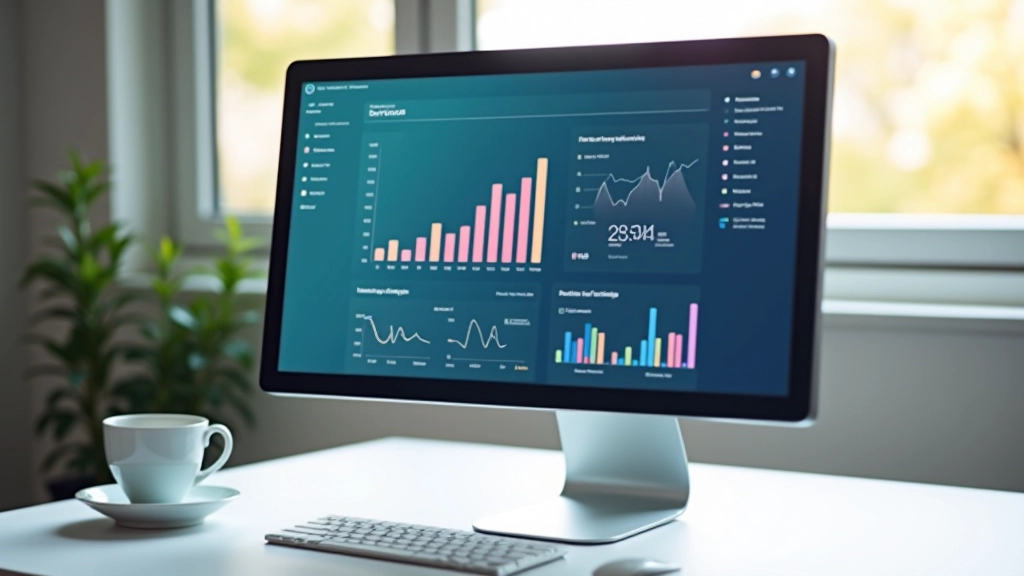 Tableau de bord d'analyse montrant les métriques de ventes et les statistiques de performance d'une boutique en ligne