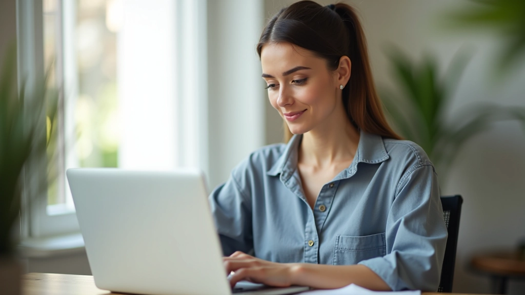 Personne utilisant un ordinateur portable pour gérer des outils numériques